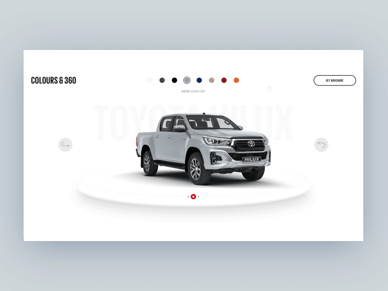 Toyota Visualizer Module interaction design ui ux