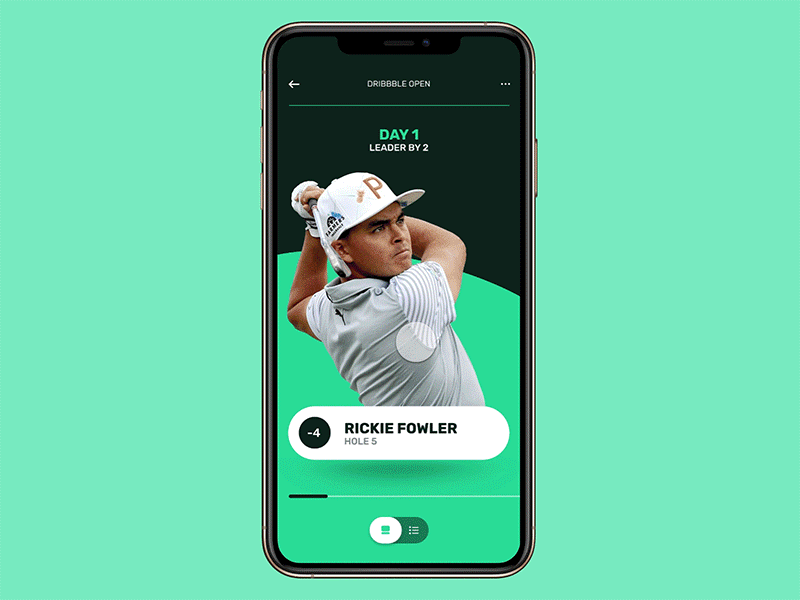 Golfing App - Live Scores Concept