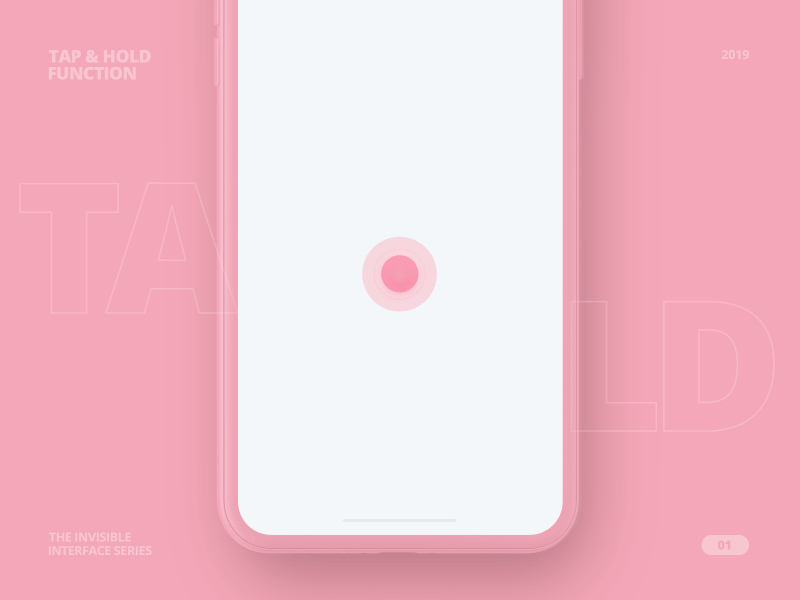 Tap and hold for options mobile animation interaction design ui