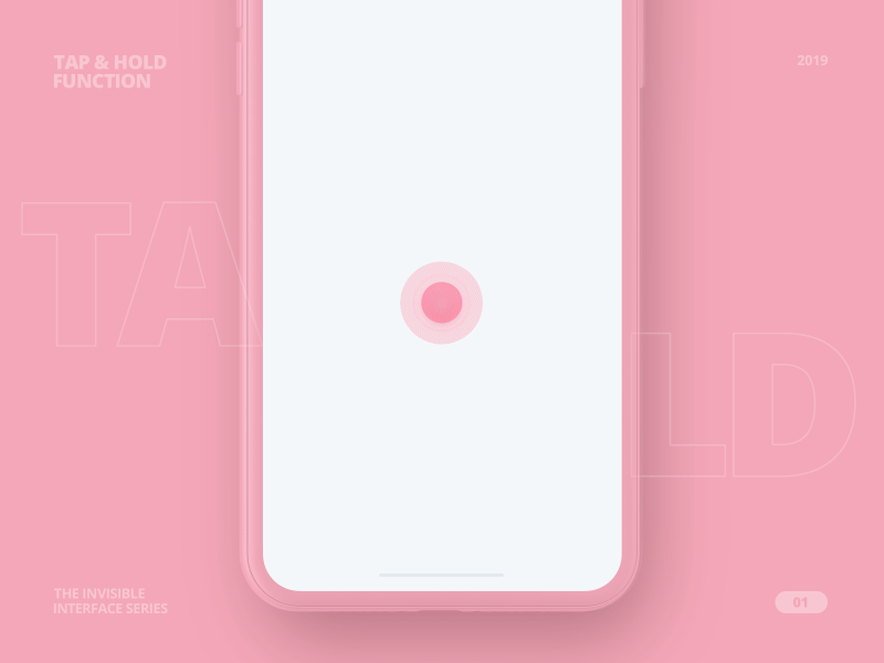 Tap & Hold For Options interaction design mobile animation ui