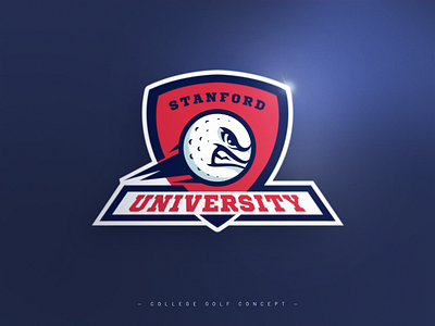 College Golf Team Logo Concept art direction branding design ci design golf logo logo design logos sport sports logo