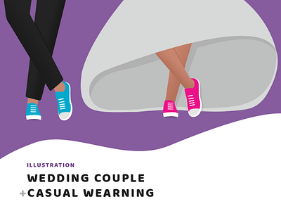 Wedding Couple - Casual Style costume couple design illustration ui vector wedding