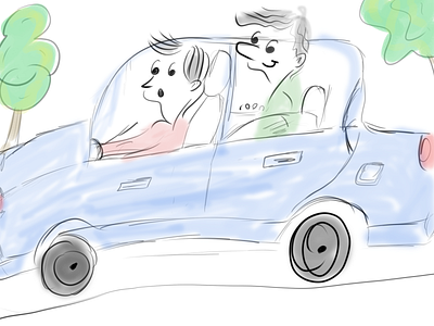 10 minutes Draw car character draw friends illustration sketch