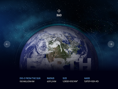 Discover Space (web) astronomy earth mars planet planet earth planets space ui ui design web web app