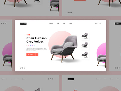 Chair | Web page comment design flat inspiration like minimal typography ui uiux ux