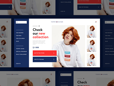 UI CHALLENGE | TOMMY HILFIGER comment design fashion like minimal typography ui ui design uiux ux