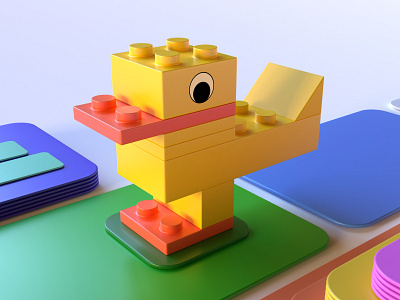 Lego Chicken — 3D Model branding comment design illustration like logo minimal ui uiux ux