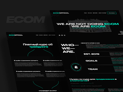 EcomOfficial — Wow Effect Website branding comment design illustration like logo minimal ui uiux ux