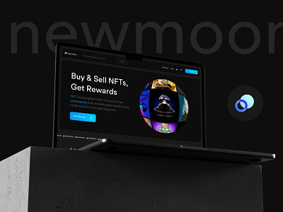 NewMoon — NFT Market branding comment design illustration like logo minimal ui uiux ux