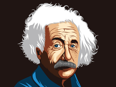 Albert Einstein Illustration albert einstein design einstein graphic design illustration logo ukraine vector