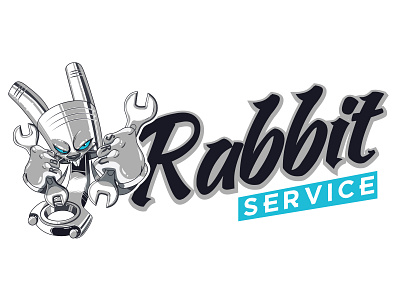 Rabbit Service Logo design graphic design illustration logo logo design logotype design vector