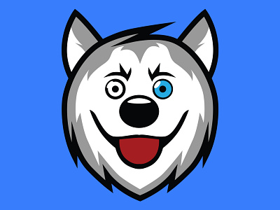 Funny Husky glad graphic design wolf