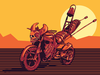 Mad Max Stylize Poster Moto bike creative design graphic design illustration illustretion mad max moto motorcycle poster rock n roll ukraine vector