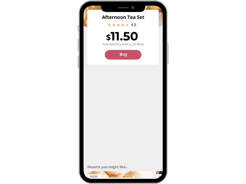 Desert Delivery App UI Design