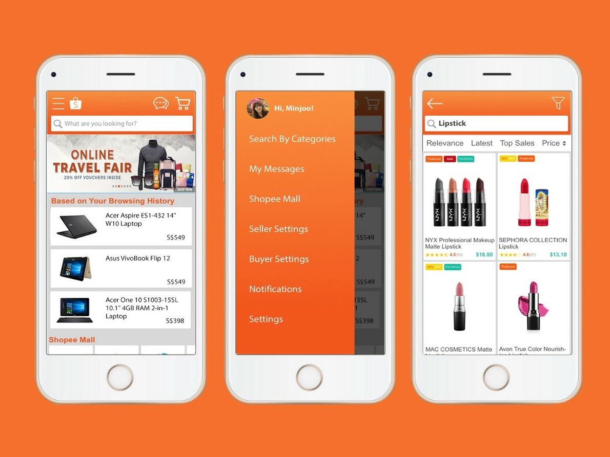 Shopee Top Navigation Redesign by Minjoo Yang on Dribbble