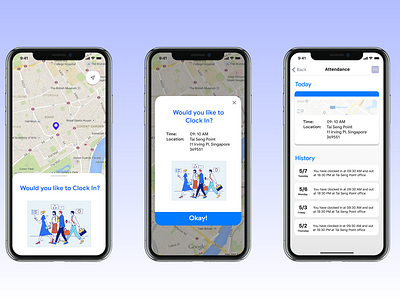 Attendance Design adobexd attendance figma mobiledesign mobileui uidesign