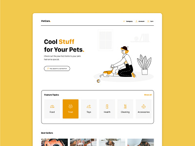 Pet Shop Minimalism colors creative design landingpage minimalism pet petcare uidesign web webdesign