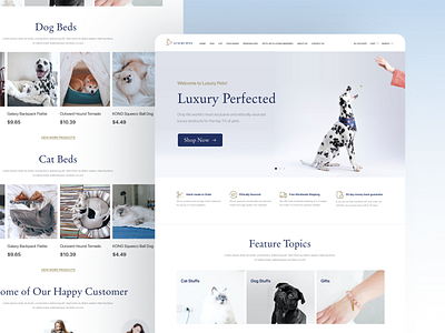 Luxury Pets - Landing Page branding creative design design elegant landingpage ui uidesign ux webdesign