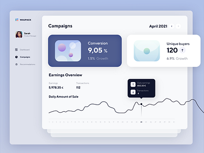 Campaign Management App animation app design campaigns dashboard ui dekstop app design desktop app finance financial graphic graphs ui ux web