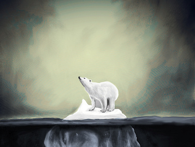 Global warming design illustration polarbear