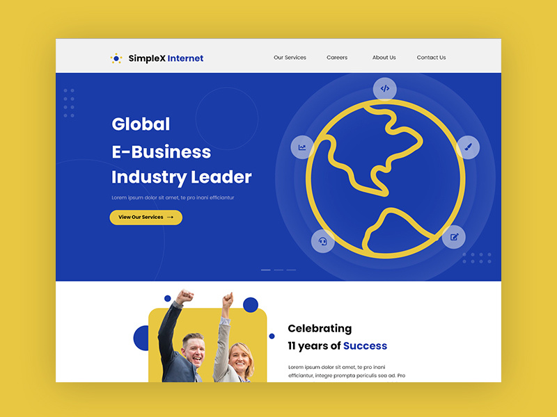 Company Website Redesign Concept grahic design clean illustration concept uiux adobe photoshop web design ux ui modern