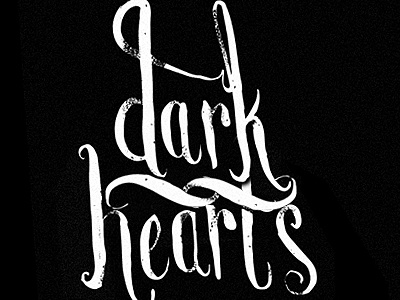 Dark Hearts exercise typography