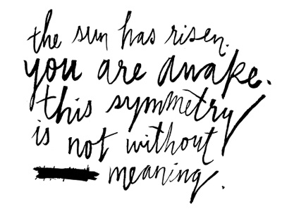 Symmetry quote typography welcome to night vale