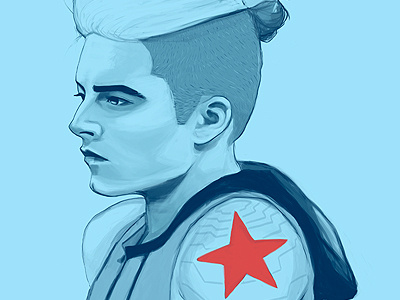 Punk Winter Soldier illustration marvel