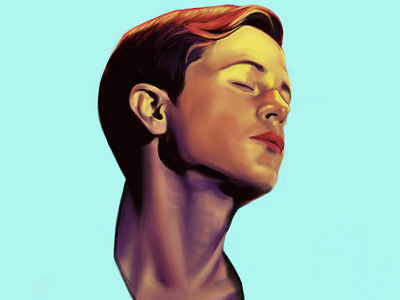 Perfume Genius illustration painting portrait