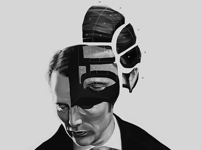 Hannibal Lecter Phrenology design hannibal illustration phrenology