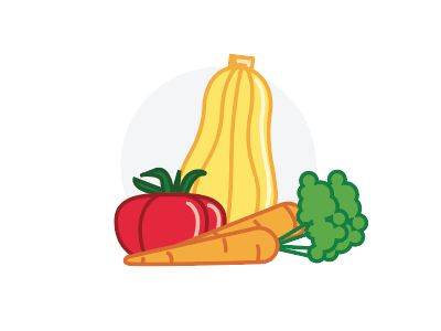Veggies icon illustration vector vegetables