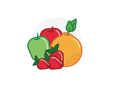 Fruits fruit icon illustration vector