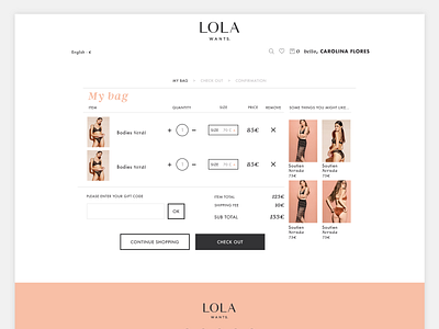 Lola Shopping Cart website