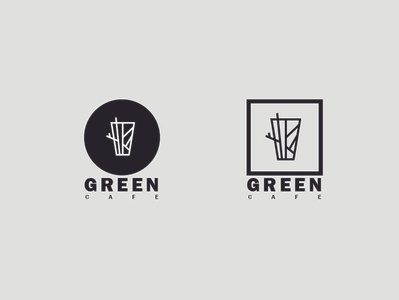 Green Cafe logo. Left or right? brand identity branding cafe design graphic design identity logo logo a day logodesign