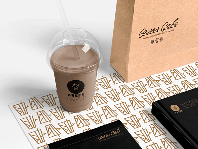 Green Cafe. Package branding branding design cafe graphic design identity logo