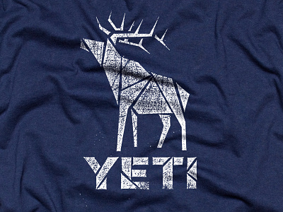 YETI Elk Apparel abstract animal apparel cool elk hunting outdoor shapes texture tshirt wildlife yeti