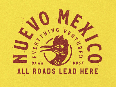 Meep Meep animal badge bird dawn distressed dusk new mexico roadrunner rough southwest tee tshirt tshirts typography