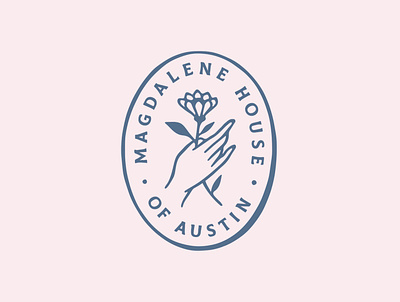 Magdalene House Logo Reject austin branding color color palette feminine flower flowers hand healing house illustration logo rights women women empowerment