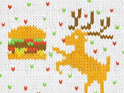 Reindeer Burger burger christmas reindeer stich sweater yarn