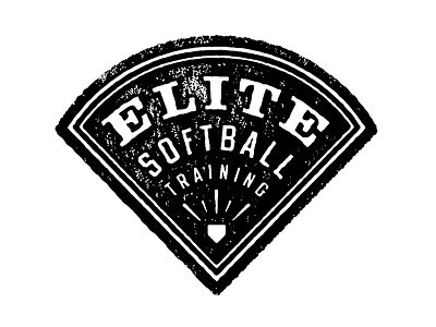 Elite Softball Training Logo badge baseball diamond elite gritty home logo patch plate softball training