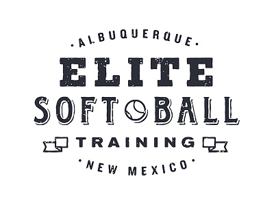 Elite Softball Training Logo 2 albuquerque badge baseball elite mexico new softball training typographic vintage