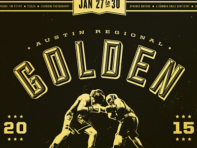 Golden Gloves Poster boxing fight gloves golden gritty metallic poster shiny tough
