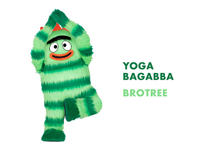 Yoga BaGabba brobee pose ridiculous tree yo gabba gabba yoga