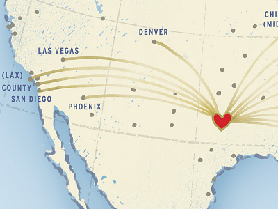 Flight Map airline airplane dallas flights heart latitude longitude map routes southwest us