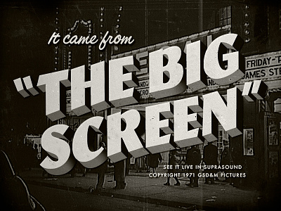 The Big Screen 1950s classic film hollywood movie title movies pictures retro titles type vintage