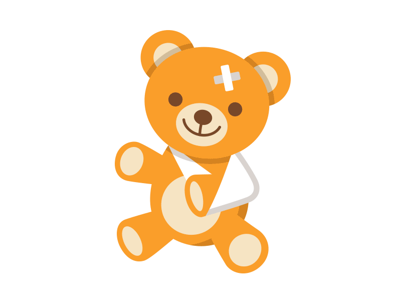 Children's Health Illustrations bear bike bunny children health hospital illustration robot sandbox teddy train x ray