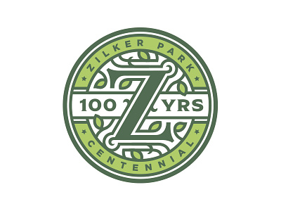 Zilker Park 100 Year Anniversary Logo anniversary austin badge centennial identity logo mark nature park texas z zilker