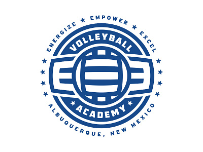 E3 Volleyball Logo albuquerque athlete badge circle crest logo round shield sports stars team volleyball