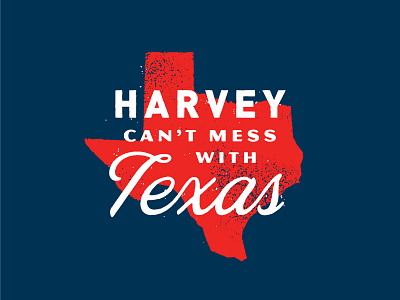 Texas Strong badge disaster flood harvey hurricane red relief script state strength texas typography