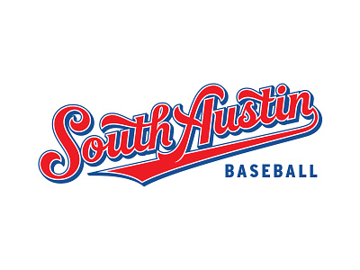 South Austin Baseball Logo americana austin baseball branding emblem field logo monogram patch script sports team